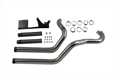 V-Twin - 30-1553 - 2 Into 2 Exhaust System Staggered Style