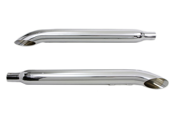 V-Twin - 30-1874 - Glide Muffler Set Chrome - Fits 1995-2017 Harley-Davidson FLT