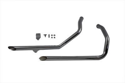V-Twin - 30-3012 - Wyatt Gatling Exhaust Drag Pipe Set Slash Cut Ends