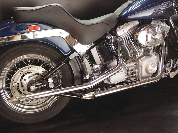 V-Twin - 30-3015 - Exhaust Drag Pipe Set Slash Cut Ends - Fits 1986-2006 Harley-Davidson FXST