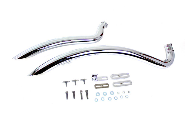 V-Twin - 30-3034 - Curved Radius Exhaust Header Set