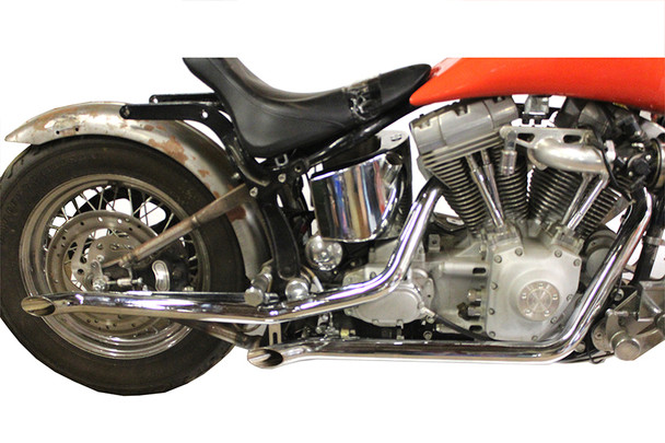 V-Twin - 30-3394 - Goose Style Drag Pipes Set - Fits 2007-2017 Harley-Davidson FXST