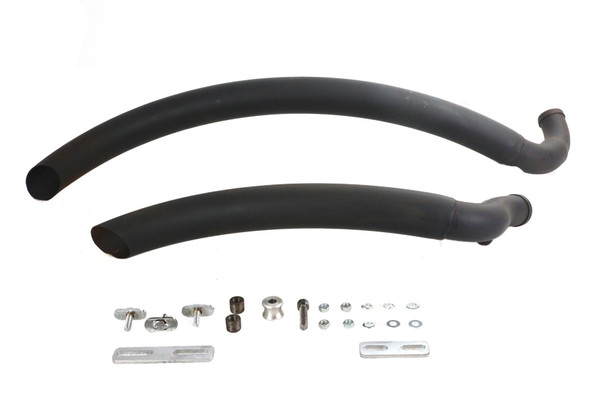 V-Twin - 30-8132 - Wyatt Gatling Street Sweeper Exhaust Pipe Set Black