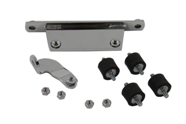 V-Twin - 31-0221 - Round Oil Tank Mount Chrome