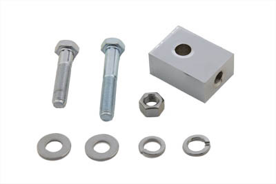 V-Twin - 31-0278 - Bates Headlamp Mounting Block Chrome