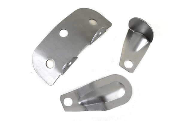 V-Twin - 31-0355 - Raw Steel Oil Tank Bracket Kit - Fits 1941-1964 Harley-Davidson FL, 1936-1952 EL