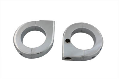 V-Twin - 31-0698 - Chrome Universal Mount Clamp Set 1-3/8 inch