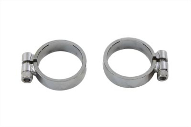 V-Twin - 31-2112 - Chrome Allen Type Exhaust Clamp Set Wide