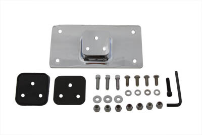 V-Twin - 31-3943 - License Plate Frame Bracket Kit Chrome