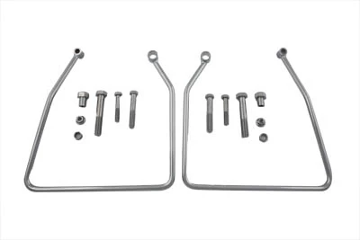 V-Twin - 31-9909 - Chrome Saddlebag Support Set - Fits 1982-1993 Harley-Davidson XL