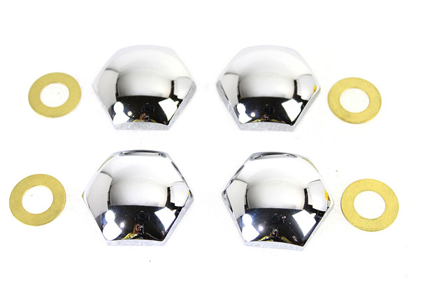 V-Twin - 3189-4 - Knuckle Nut Set Chrome Plated V-Twin - 3189-4 - Knuckle Nut Set Chrome Plated