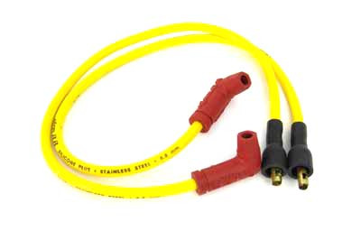 V-Twin - 32-0659 - Accel Yellow 8.8mm Spark Plug Wire Set
