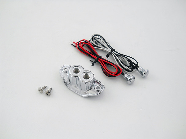 V-Twin - 32-1380 - Old School Dual Switch Kit Chrome