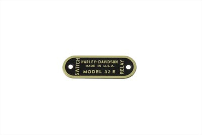 V-Twin - 32-1521 - Generator Tag - Fits 1937-1948 Harley-Davidson UL, 1930-1934 VL, 1936-1940 EL, 1941-1957 FL