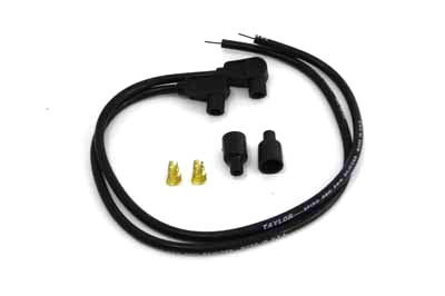 V-Twin - 32-6081 - Universal Black 8mm Pro Spark Plug Kit