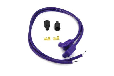 V-Twin - 32-6381 - Universal Purple 8mm Pro Spark Plug Wire Kit