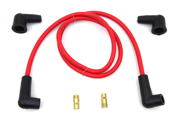 V-Twin - 32-7133 - Red Spark Plug Wire Set