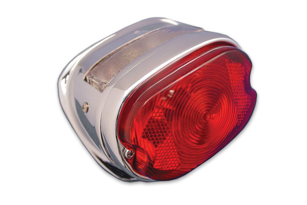 V-Twin - 33-0300 - Stock Type Chrome Oval Tail Lamp