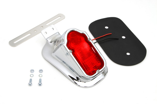 V-Twin - 33-0305 - Chrome Tombstone Style Tail Lamp Assembly