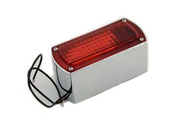 V-Twin - 33-0310 - Chrome Die Cast Box Style Tail Lamp