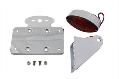 V-Twin - 33-0345 - Chrome Horizontal Cateye Tail Lamp Kit