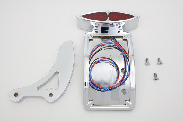 V-Twin - 33-0463 - Chrome Curved Katz Eyez Style Tail Lamp Kit