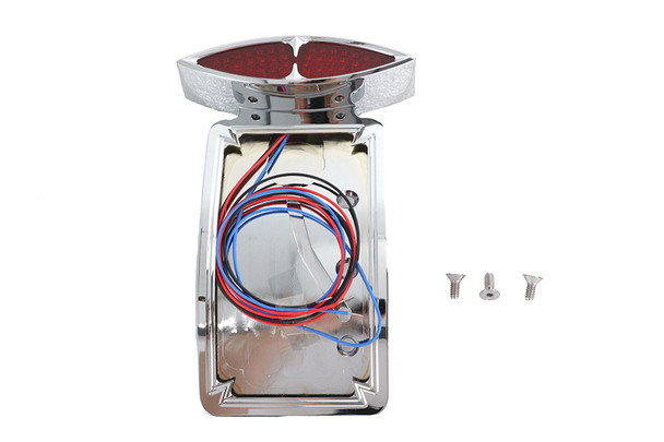 V-Twin - 33-0488 - Curved Tail Lamp and License Plate Set Katz Style