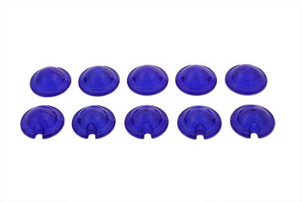 V-Twin - 33-0513 - Bullet Style Marker Lamp Blue Lens