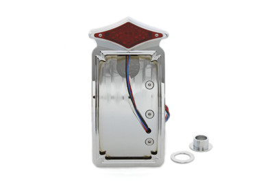 V-Twin - 33-0631 - Diamond LED Tail Lamp Assembly Vertical Curved Style