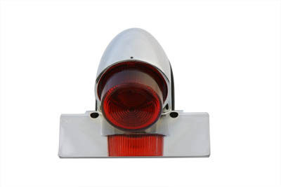 V-Twin - 33-1079 - Chrome Sparto Tail Lamp with Bulb