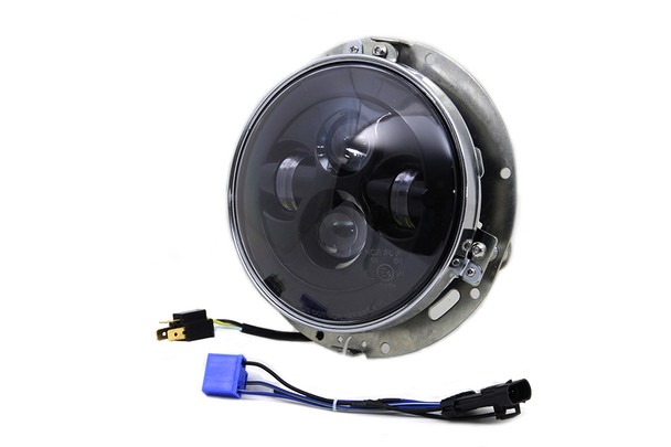 V-Twin - 33-1107 - 7 inch LED Headlamp Assembly Gloss Black