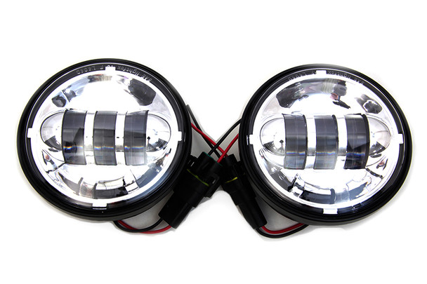 V-Twin - 33-1145 - 4-1/2 inch LED Spotlamp Assembly Chrome