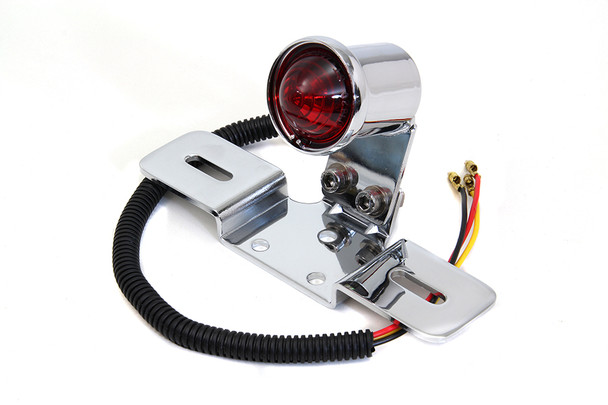 V-Twin - 33-1325 - Chrome Round Tail Lamp