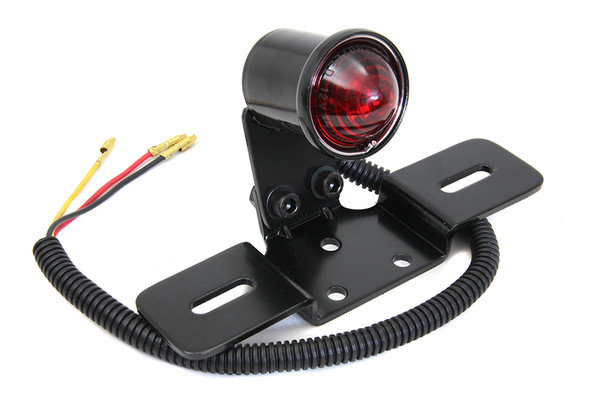 V-Twin - 33-1326 - Black Round Tail Lamp