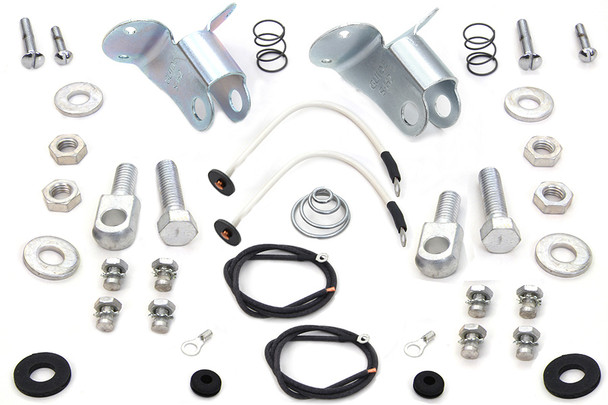 V-Twin - 33-1434 - Tall Spring Fork Spotlamp Bracket Kit - Fits 1941-1961 Harley-Davidson G, 1938-1952 EL, 1941-1961 FL