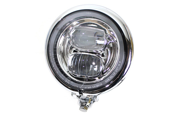 V-Twin - 33-1594 - 5-3/4 inch Bates Style LED Headlamp Chrome