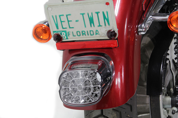 V-Twin - 33-1605 - Lay Down Tail Lamp Assembly Smoked LED