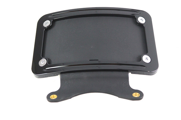 V-Twin - 33-1747 - Curved License Plate Frame Black