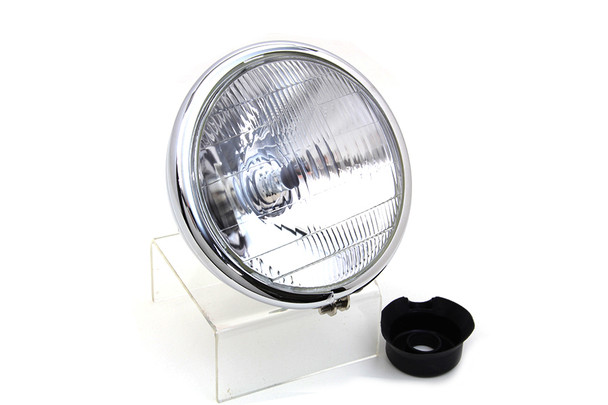 V-Twin - 33-1925 - 6-1/2 inch Spring Fork Headlamp Chrome