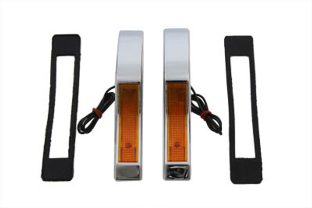 V-Twin - 33-2210 - Marker Lamp Set Amber Smooth 1 Filament
