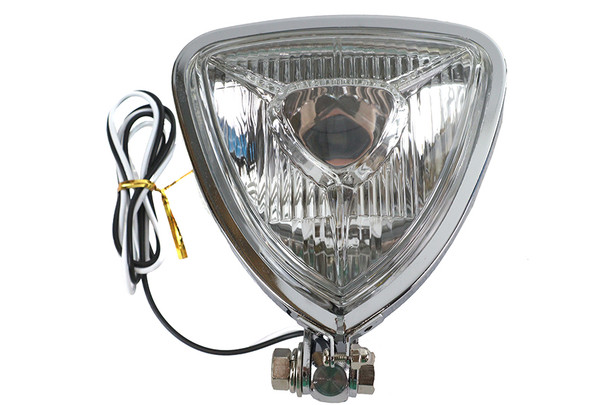 V-Twin - 33-4077 - 5 inch Triangle Headlamp Chrome