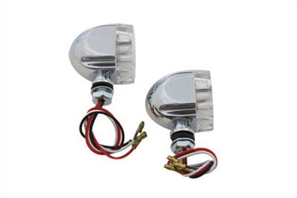 V-Twin - 33-6057 - Mini Marker Lamp Set Maltese Style Clear Lens