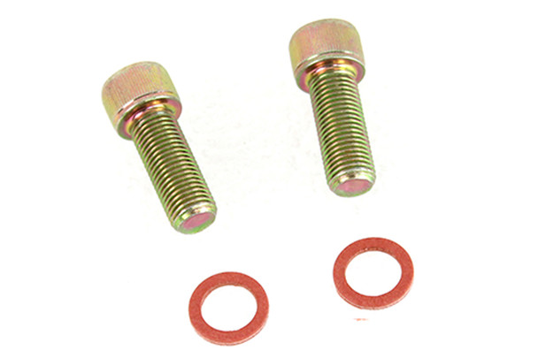 V-Twin - 3318-4 - Damper Fork Tube Screw and Washer Kit Zinc Plated
