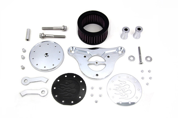 V-Twin - 34-0235 - Wyatt Gatling Air Cleaner Kit Chrome V-Twin - 34-0235 - Wyatt Gatling Air Cleaner Kit Chrome
