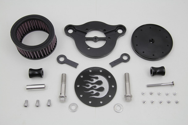 V-Twin - 34-0241 - Wyatt Gatling Air Cleaner Kit Black