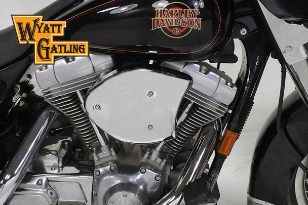 V-Twin - 34-0474 - Chrome Wyatt Gatling Air Cleaner Assembly