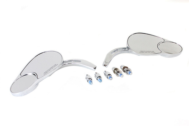 V-Twin - 34-0494 - Big Twin Mirror Set Chrome