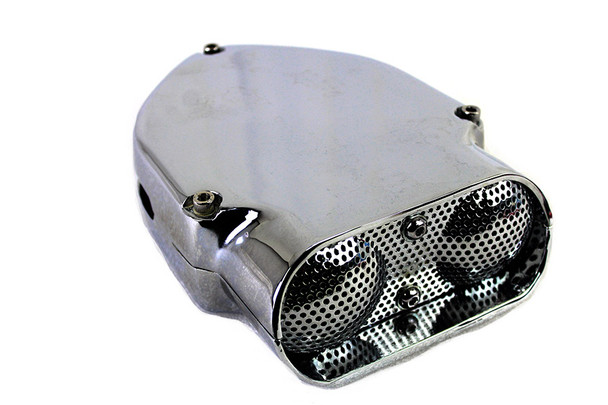 V-Twin - 34-0599 - Chrome V-Charger Air Cleaner