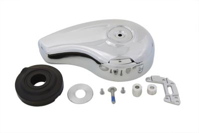 V-Twin - 34-0655 - 7 inch Teardrop Air Cleaner Cover Kit Chrome