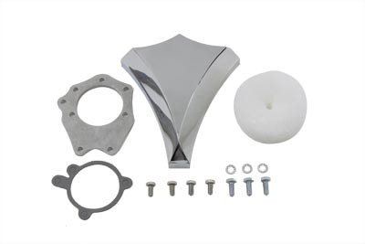 V-Twin - 34-0837 - Diamond Carburetor Cover Chrome Billet